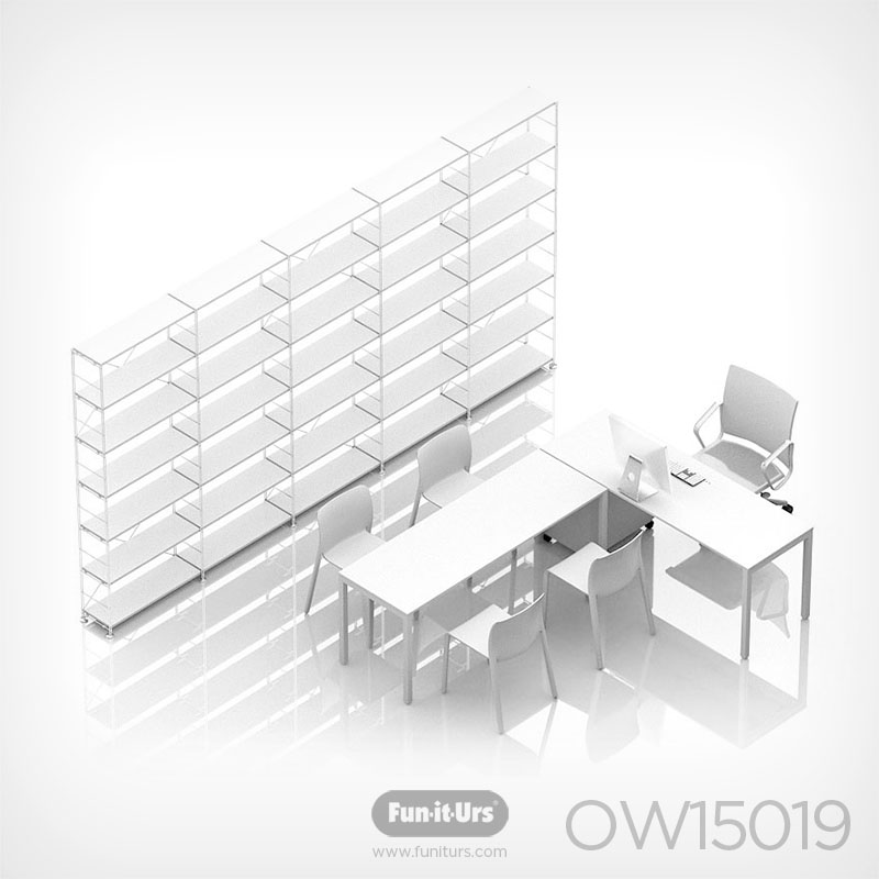 [OFFICE세트] OW15019 F1데스크+와이어수납 *옵션별매
